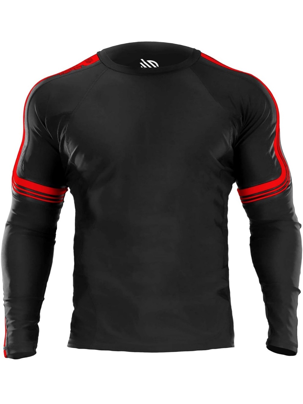 Sanabul Black & Red Long Sleeve Men’s jujutsu rash guard/ workout top